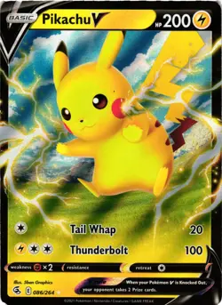 Pokemon TCG Pikachu V Fusion Strike 086/264 Holo Ultra Rare VLP - Image 1