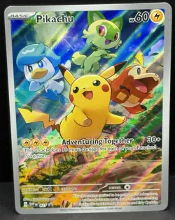 Pokemon Card Pikachu Svp Black Star Promos SVP027 Holo Promo TCG Full Art #27 - Image 1