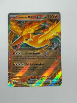 Pokemon TCG Team Rockets Moltres EX Holo Rare Card 31/182 NM Condition - Image 2