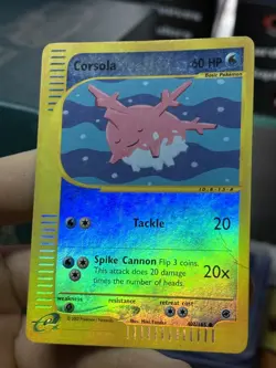 Corsola 102/165 Expedition 2002 Reverse Holo e-Series Pokemon Card TCG - Image 4