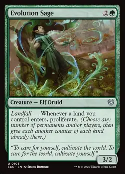 Evolution Sage - #105 - Commander: Lorwyn Eclipsed - CUC NM MTG - Image 1