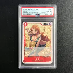 One Piece Japanese ST01-007 Nami Standard Battle Pack Vol.2 PSA 10 - Image 1