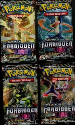 2018 Pokemon Sun & Moon Forbidden Light Booster 4-Pack (Set) - Image 1