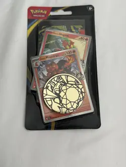 Pokemon TCG Phantasmal Flames Premium Checklane Blister Ethan's Magcargo & Coin - Image 1