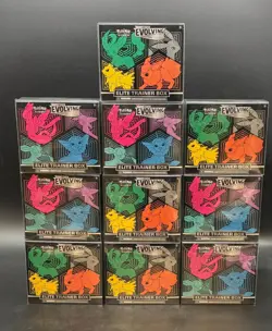 Lot of (10) Pokemon Sword & Shield Evolving Skies Elite Trainer Box ETB Sealed - Image 1