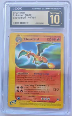 2002 Pokemon Expedition Charizard #40 CGC 10 Pristine - Image 1