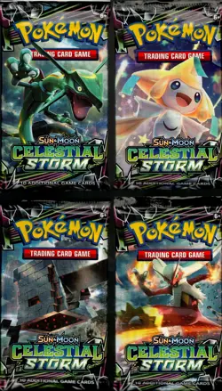 2018 Pokemon Sun & Moon Celestial Storm Booster 4-Pack (Set) - Image 1
