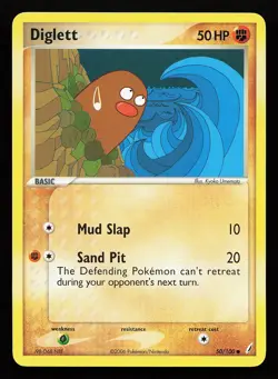 Diglett 50/100 Common EX Crystal Guardians Pokemon Card - Image 1