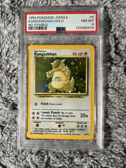 1999 POKEMON JUNGLE NO SYMBOL #5 KANGASKHAN-HOLO PSA 8 - Image 1