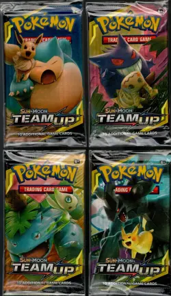 2019 Pokemon Sun & Moon Team Up Booster 4-Pack (Set) - Image 1