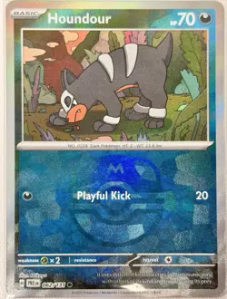 Houndour Master Ball Holo 062/131 Prismatic Evolutions Pokemon TCG NM - Image 1