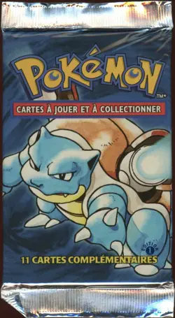1999 Pokemon FRENCH 1st Edition Base Set Tortank-Blastoise Booster Pack Sealed - Image 1