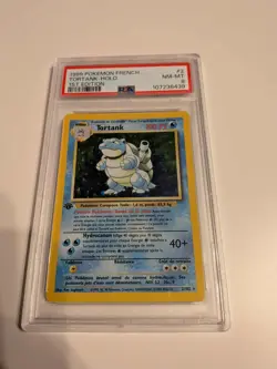 FRENCH 1st Edition Base Set Tortank-Blastoise Holo 2/102 PSA 8 1999 Pokemon - Image 1
