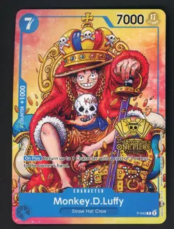 Monkey.D.Luffy (2nd Anniversary Stamped) P-043 One Piece Promo Non Foil - Image 1