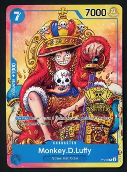 Monkey.D.Luffy (2nd Anniversary Stamped) P-043 One Piece Promo Non Foil - Image 1
