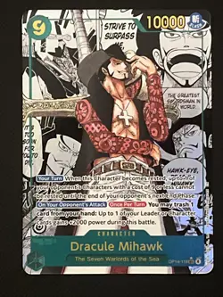 One Piece OP14-119 Dracule Mihawk Manga - The Azure Sea’s Seven English - Image 1