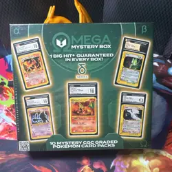 Pokemon TCG - Omega Mystery Box Delta Series SEALED - 10 CGC Graded Cards - Image 1
