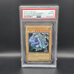 Blue-Eyes White Dragon JMP-001 Shonen Jump Magazine Promos Unlimited PSA 8 - Image 1