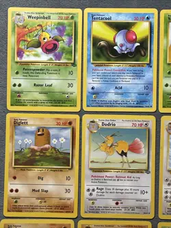 Vintage Pokemon Cards Lot Jungle Fossil Base Weepinbell Spearow Fearow Gloom + - Image 2