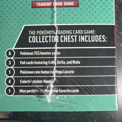 Pokemon 2025 Fall Mega Collector Chest Tin Box 6 Booster Packs & 3 Foil Cards - Image 4