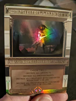 1x Austere Command Invocation NM - Masterpiece MTG Magic the Gathering EDH x1 - Image 1
