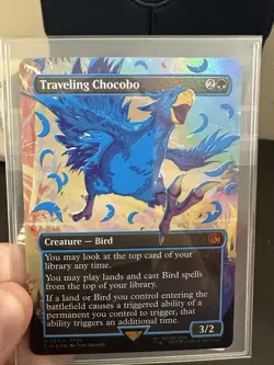 Magic: The Gathering Traveling Chocobo Neon Ink Blue M0551c - Image 1