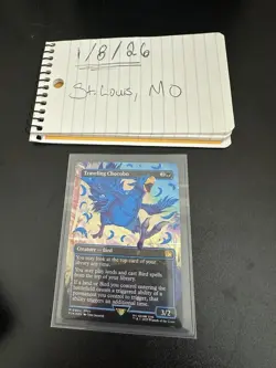 Magic: The Gathering Traveling Chocobo Neon Ink Blue M0551c - Image 2