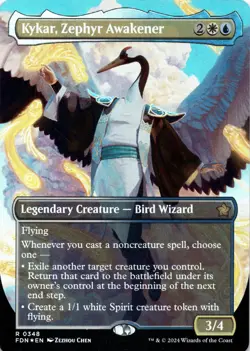 Kykar, Zephyr Awakener FOIL BORDERLESS Foundations Magic MTG NM - Image 1