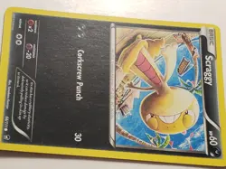 Scraggy 66/111 - NM - XY Furious Fists Pokemon Card - Tomokazu Komiya Art - Image 2
