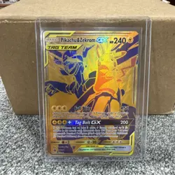 Pokemon TCG Pikachu & Zekrom GX 186/150 Rare Holo Tag Team Card NM - Image 1