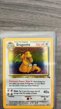 Pokemon TCG Dragonite Holo Rare #4/62 Fossil Unlimited WOTC 1999 - Image 2