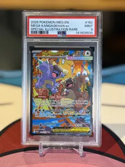 2025 POKEMON MEG SPECIAL ILLUSTRATION RARE #182 MEGA KANGASKHAN EX PSA 9 - Image 1