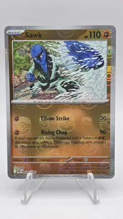 Pokemon TCG White Flare Sawk Master Ball 049/086 Holo English NM - Image 1