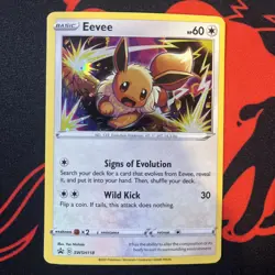 Pokemon TCG Eevee Promo Sword & Shield Black Star Promo SWSH118 NM - Image 1