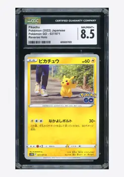 Pokemon CGC 8.5 Pikachu Reverse Holo 2022 027/071 S10b Japanese - Image 1