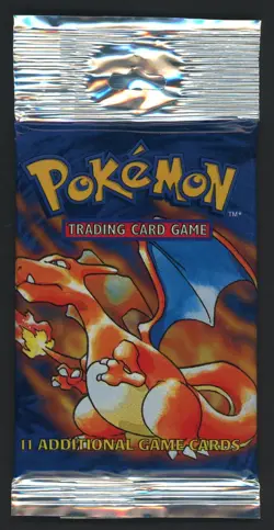 #1 Pokemon TCG Base Set Booster Pack Sealed Charizard Art - Image 1