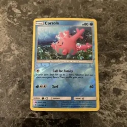 Pokemon Sun And Moon Corsola 36/149 Reverse Holo NM - Image 1