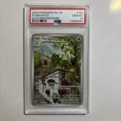 PSA 10 GEM MT Floragato #197 Illustration Rare Pokemon Paldea Evolved EN 2023 - Image 1