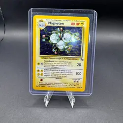 Magneton Pokemon Fossil 11/62 Holo Rare Vintage LP - Image 1