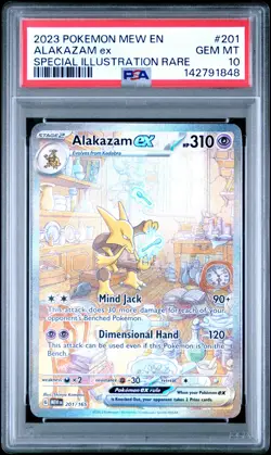 2023 Pokemon Mew EN-151 Alakazam EX Special Illustration Rare PSA 10 #201 SIR - Image 1