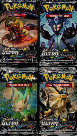 2018 Pokemon Sun & Moon Ultra Prism Booster 4-Pack (Set) - Image 1