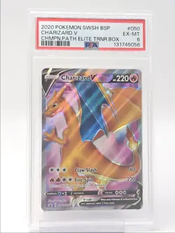 CHARIZARD V 2020 POKEMON SWSH BLACK STAR PROMO ELITE #SWSH050 PSA 6 Q5346 - Image 1