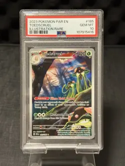 2023 Pokemon Paradox Rift Toedscruel Illustration Rare PSA GEM MT 10 - Image 1