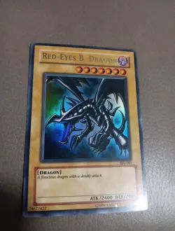 LP Yugioh Red-Eyes Black Dragon SDJ-001 Unlimited Edition Holo Rare Yu-Gi-Oh! - Image 1