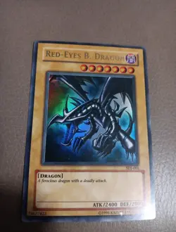 LP Yugioh Red-Eyes Black Dragon SDJ-001 Unlimited Edition Holo Rare Yu-Gi-Oh! - Image 2