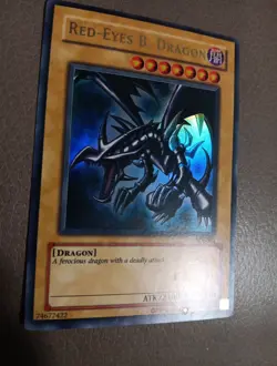 LP Yugioh Red-Eyes Black Dragon SDJ-001 Unlimited Edition Holo Rare Yu-Gi-Oh! - Image 3