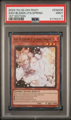 2023 YU-GI-OH! RA01-25TH RARITY COLL. - ASH BLSSM/JYS.SPRING 1ST EDITION - PSA 9 - Image 1