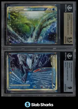 2010 POKEMON GERMAN HEARTGOLD & SOULSILVER #114/123 LUGIA TOP + BOTTOM BGS 9.5/9 - Image 1