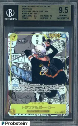 2024 One Piece Royal Bolld Japanese #OP10119 Trafalgar Law Manga BGS 9.5 - Image 1