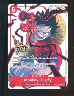 One Piece Monkey D Luffy 3rd Anniversary Winner ST01-012 - Image 1